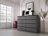 Commode 8 tiroirs, anthracite, 138 x 101 x 39 cm Voir les images du produit 2