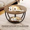 HOMCOM Couchtisch mit starker Tischplatte, 80 x 80 cm, Produktbild-Vorschau 5