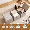 Aufbewahrungsbox mit deckel aus Vliesstoff – faltbare Produktbild-Vorschau 7