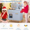 COSTWAY Cuisine pour enfants avec 10 accessoires, lumière Voir les images du produit 8