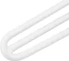 A close-up view of the curved ends of three white hairpin table legs against a white background. Produktbild-Vorschau