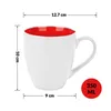 MIAMIO - 6 x 350 ml set de tasses à café Extérieur Blanc Voir les images du produit 6