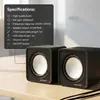 Kompakt Mini Stereo-Lautsprecher PC Computer Laptop USB Produktbild-Vorschau 4