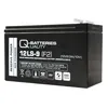 A black rechargeable battery with product information printed on its side, set against a white background. Produktbild-Vorschau