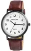 Excellanc Herren Armband Uhr Weiß Braun Analog Kunst Leder Produktbild-Vorschau 1