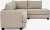 Divano 3 posti ad angolo con penisola in tessuto beige Anteprima dell’immagine prodotto 4