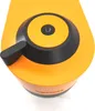Close-up of the top of an orange and black coffee machine. Produktbild-Vorschau