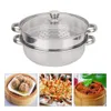 28 cm 2-layer-Dampfer Edelstahl Küche Kochsuppe Dampftopf Produktbild-Vorschau 1