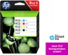 A product box for HP 912XL ink cartridges, featuring an image of lotus seed pods and a butterfly, along with promotional text. Produktbild-Vorschau