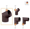 INEFA Fallrohrbogen 60 Grad, DN100 / 100mm, Dunkelbraun – Produktbild-Vorschau 3