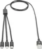 DIGITUS LAK 3in1 USBA+Lightning+MicroUSB->USBC 1m Anteprima dell’immagine prodotto 1
