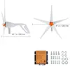 SucceBuy 500 W veterný generátor, 12 V 5-lopatková veterná Náhľad obrázku produktu 8