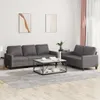 2-tlg. Sofagarnitur mit Kissen Grau Kunstleder Produktbild-Vorschau 1