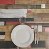 Runder Tisch Ø 110 cm – Modell Bazila aus rotem Holz Produktbild-Vorschau 4