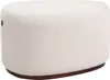 BELIANI Pouf Hellbeige Stoff Gepolstert Asymmetrische Form Produktbild-Vorschau 1