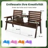 Panca da giardino COSTWAY con tavolino pieghevole, panca in Anteprima dell’immagine prodotto 6
