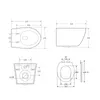 HOROW WC sospeso senza bordo - WC sospeso a 360° monoforo Anteprima dell’immagine prodotto 13
