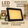 LED Fluter 100W Warmweiß IP66 Außenstrahler Wasserdicht Produktbild-Vorschau 1