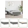 The Living Store Bettgestell Dunkelgrau 90x200 cm Stoff Produktbild-Vorschau 1