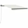 vidaXL Einziehbare Markise Handbetrieben 300 x 250 cm Creme Produktbild-Vorschau 7