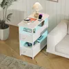 Table de chevet UnboxG 58 x 28 x 60,5 cm, blanche, 4 Voir les images du produit 6