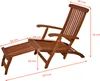 A wooden deckchair with dimensions indicated by measurement lines and text. Náhľad obrázku produktu