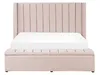 BELIANI Polsterbett Pastellrosa 160 x 200 cm aus Samtstoff Produktbild-Vorschau 7