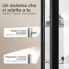 K-Möbel Vetrina sospesa in nero (80x60x25 cm) con 2 ripiani Anteprima dell’immagine prodotto 4