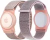 Two pink and gray Apple AirTag holders with woven bands are shown against a white background. Náhled obrázku produktu