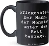 Mr. & Mrs. Panda haferl Spruch Pflegevater Held - Schwarz - Produktbild-Vorschau 2