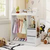 Armadio per bambini COSTWAY 81x38x107 cm con specchio, Anteprima dell’immagine prodotto 2