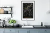 MuchoWow® Gerahmtes Poster Schwarz und Gold - Stadtplan - Produktbild-Vorschau 4