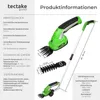 tectake® Akku Heckenschere 7,2 V mit 2 Aufsätzen inklusive Produktbild-Vorschau 4