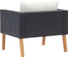 vidaXL 1-osobowa sofa ogrodowa z poduszkami z polirattanu, Podgląd zdjęcia produktu 6