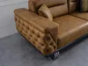 Sofagarnitur Komplette Sofa 31 Sitz Sessel Kunstleder Braun Produktbild-Vorschau 4