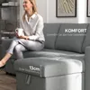 HOMCOM Ecksofa mit Schlaffunktion Stauraum Schlafsofa mit Produktbild-Vorschau 5