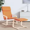 vidaXL Podnóżek ciemnożółty 51x41x40 cm tkanina Podgląd zdjęcia produktu 3