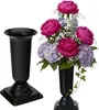 Grabvasen mit Sockel zum Hinstellen 2er Set 31 cm, schwarz Produktbild-Vorschau 1