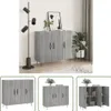 The Living Store Sideboard Grau Sonoma 90x34x80 cm Produktbild-Vorschau 10