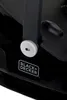 A close-up shot of a black appliance with a Black+Decker logo and a circular white button with a lock symbol. Produktbild-Vorschau
