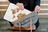 MuchoWow® Laptop Hülle 14 ZollWeltkarte - Bronze - Seil Produktbild-Vorschau 6