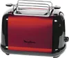 A close-up studio shot of a red and black Moulinex toaster. Anteprima dell’immagine prodotto