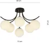Luster Emibig 6xE14 40W BOSTON 6 BLACK/OPAL 1109/6 Náhľad obrázku produktu 6