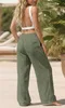 ASKSA Damen Leinenhose Sommer Lang Leichte Hose Musselin Produktbild-Vorschau 3