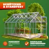 GARDEBRUK® Gewächshaus Aluminium 7,2m² mit Fundament Produktbild-Vorschau 6