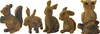 Waldtiere 5 Tlg. aus Polyresin, 3-4 cm hoch, Krippenfiguren Produktbild-Vorschau 2