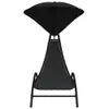vidaXL Sonnenliege mit Dach Schwarz 167x80x195 cm Stoff und Produktbild-Vorschau 4