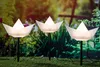 HI Gartenstecker 3 Papierboote Höhe 29cm LED warmweiß 2 Produktbild-Vorschau 2