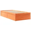 The Living Store Bett mit Matratze Wachsbraun 100x200 cm Produktbild-Vorschau 7