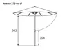 Schneider Sonnenschirm SOLESTA Ø270 cm, natur – UV-Schutz, Produktbild-Vorschau 8